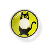 Lentes de contacto de color negro con diseño de gato de Halloween